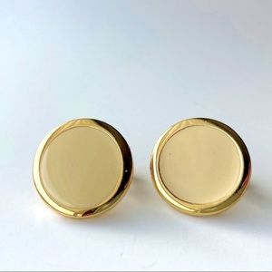 Napier Gold Tone Enamel Clip On Earrings
